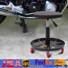 Pneumatic Chair Shop Garage Seat Mechanics Rolling Creeper Seat Stool Adjustable
