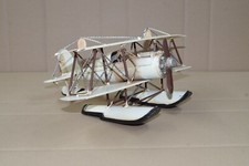  Blechmodell  Flugzeug 32 cm Doppeldecker Blechflugzeug Wasserflugzeug Modell