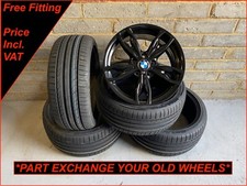 Genuine 18" BMW 1 Series F20 2 Series F22 Black 436M Alloy Wheels & New Tyres