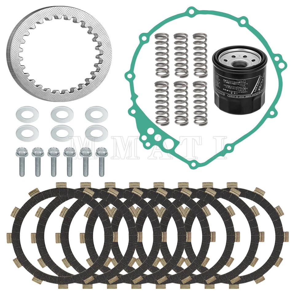 Kit de juntas de placas de fricción de embrague para Yamaha R6 R6S YZF-R6 YZF-R6S FZ6 2003-2009 Foto 3 de 4