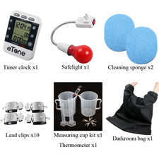 Darkroom Developing Equipment Negative Film Safelight Lead Clips Bag Thermometer