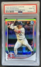 2025 Bowman Chrome Luke Keaschall Red RC Variation Rookie #61 Twins PSA 10