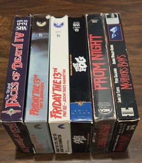 Vintage Horror VHS Lot Friday the 13th Prom Night Jamie Lee Curtis The Fog