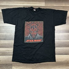 Vintage Star Wars Phantom Menace Darth Maul Giant Shirt Lucas Films Sz L Rare