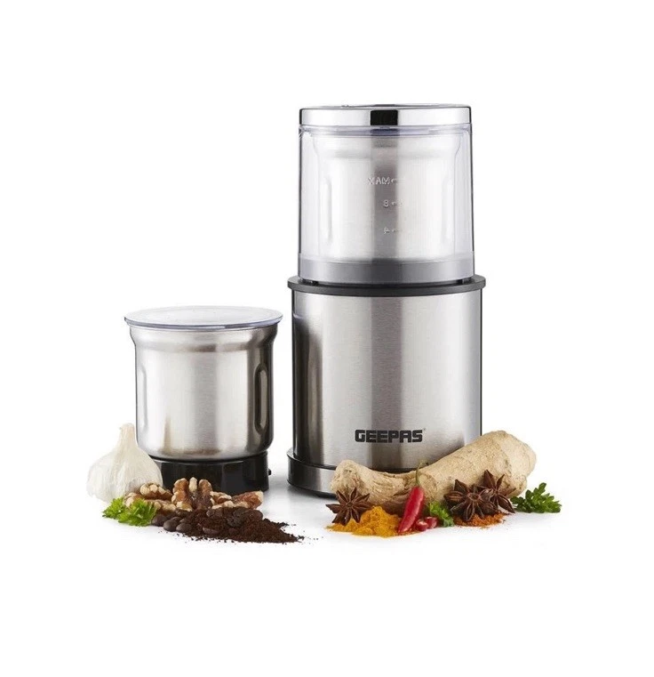 GEEPAS 200W Coffee Grinder Food Processor Electric Wet & Dry Spice Nuts Grinder