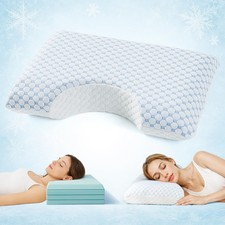 Side Sleeper Pillows for Adults - Adjustable 4 Layer Curved Pillow with Super...