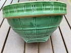 Vintage McCoy Large Green Window Pane Mixing Bowl #4 11