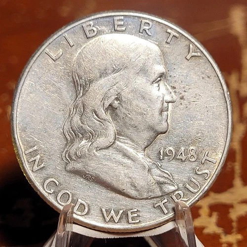 1948-D Franklin Half Dollar, 90% Silver, Nice Coin.