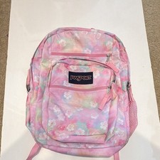 JanSport Big Student Backpack Neon Daisy Floral Print