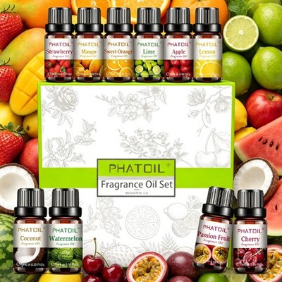 Duftöl Ätherische Öle Set Aromatherapie 10x 10ml für Diffusor,,Kerzenherstellung