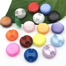 100 Pcs Candy Colored Buttons Snaps Small Fresh Round Buckles for Sewing Crafts