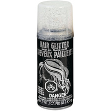 3 oz. Silver Hair Glitter Spray Costume Accessory - Morris Costumes