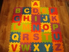 Large ABC Alphabet Foam Play Mat for Toddlers   Soft, Non-Toxic, Educational Flo