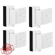 4pk Door Reinforcement Locks White Childproof Toddler Home Security 800 Lbs