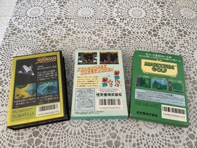 3 juegos Famicom embalaje original: Super Xevious + Wario no Mori + Mario Golf NTSC-J NES