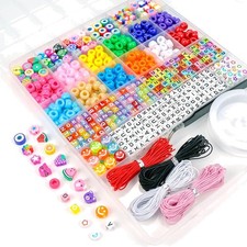 Bracelet Making Kit, Beads for Bracelets Making Pony, Kandi, Polymer Clay, Sm...