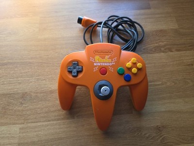 Nintendo 64 Controller Pikachu N64 Orange Yellow NUS-005 Loose Stick 4/10