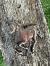 Vintage Belt Buckle Wild Horse Pewter Cut Out Retro Western Cowboy Ranch Bronco