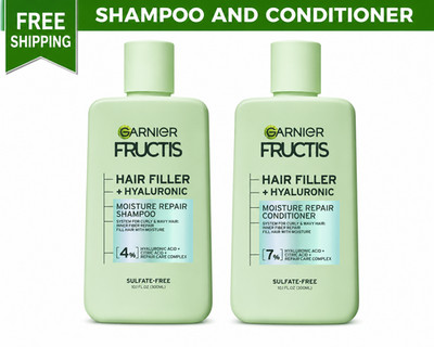 Garnier Fructis Hair Filler Hyaluronic Moisture Repair Shampoo Conditioner Set