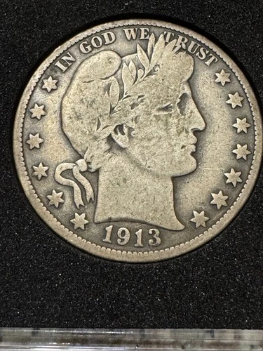 1913-S Barber Half Dollar (Liberty Head) 90% Silver Key Date