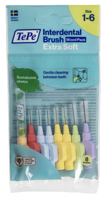 TePe Interdentalbürsten Extra Soft 8 Stück für empfindliche Zähne
