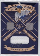 2019 Panini Leather & Lumber and Triple Relics Blue Jeff McNeil #LLT-JM 1lz7