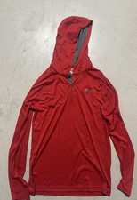 Under Armour Hoodie Mens Small Red HeatGear Athletic Gym Lightweight Pullover