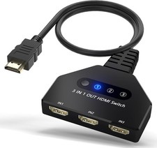 HDMI Switch 3 Input 1 Output with Remote