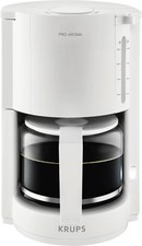 Krups Filterkaffeemaschine ProAroma 10 Tassen Weiß Glaskanne 1050W