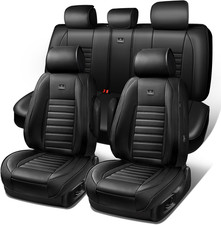 Nappa Leather Car Seat Covers Full Set, Luxury Seat Protector for Cars, Waterpro