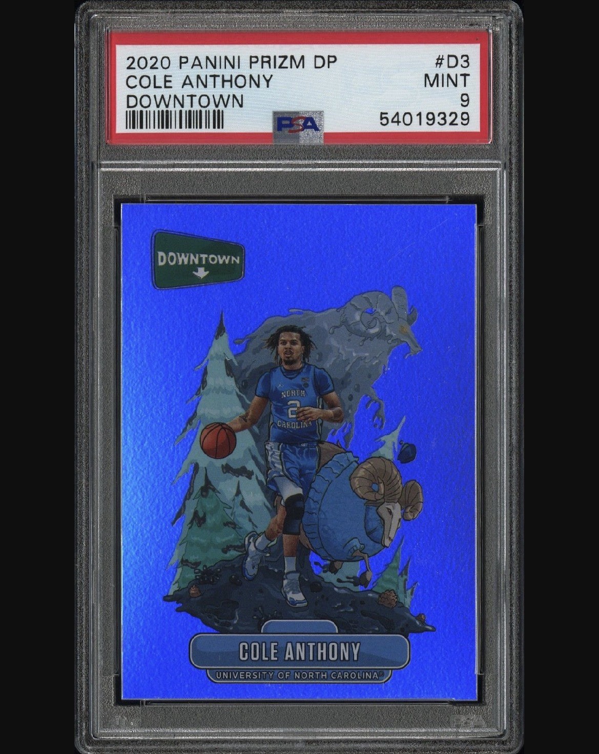 Panini 2020-21 Prizm Draft Picks Downtown Cole Anthony #D-3 Rookie PSA 9