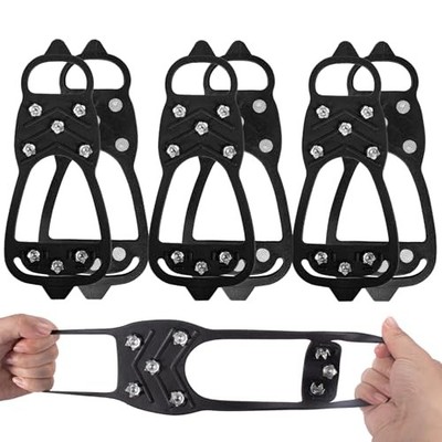 Sfee Crampons Ice Cleats for Shoes and Boots, Ice Cleats Snow Traction Large