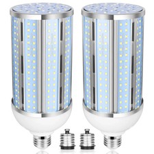 2 Pack 1000W Equivalent 100W LED Corn Bulb, 10000 Lumen 5000K Daylight White ...