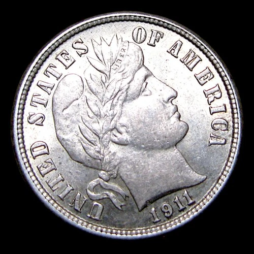 1911 Barber Dime Silver  ---- Gem BU Stunning Condition Coin ---- #772M