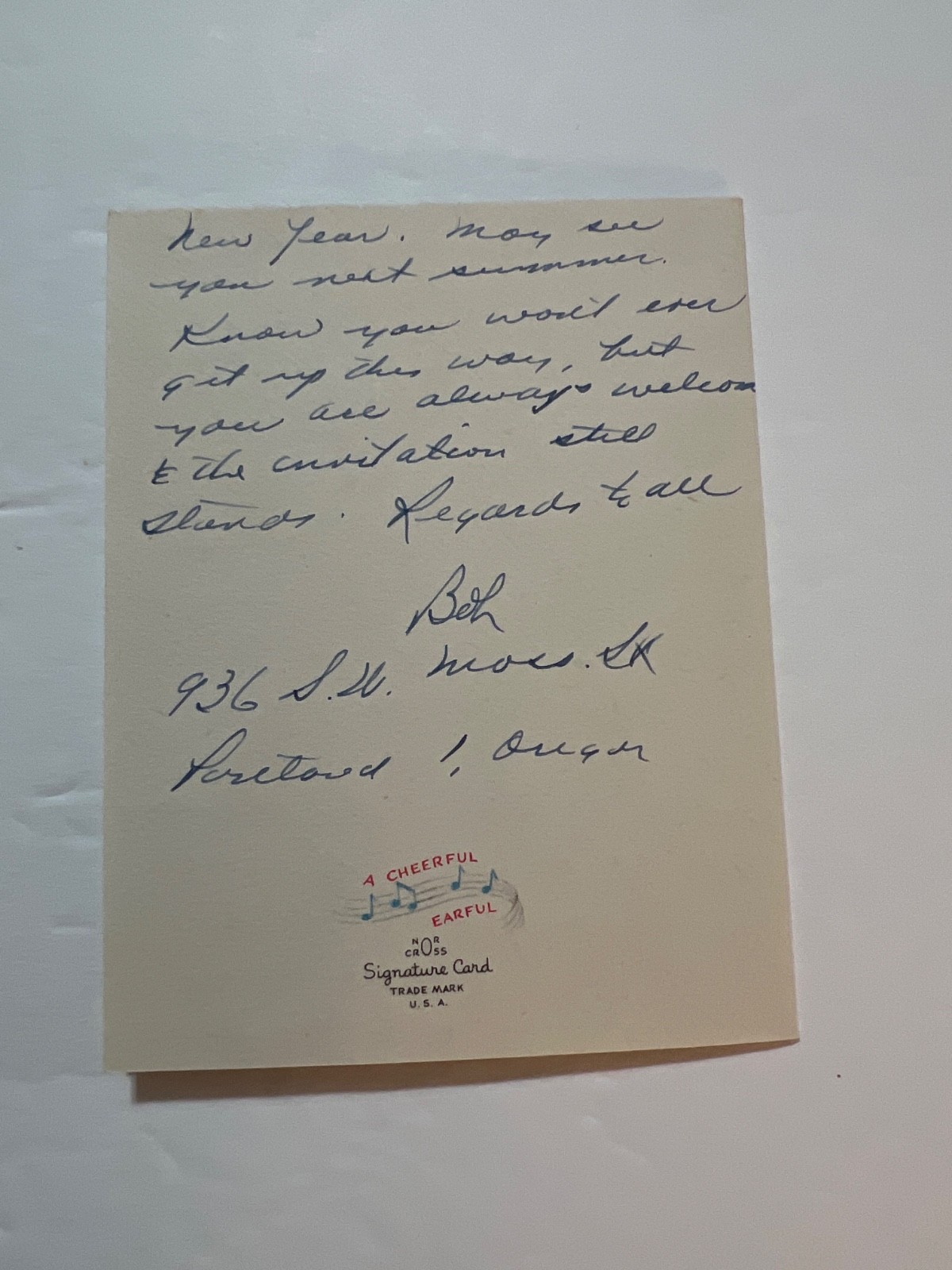 VTG 1947 Christmas Angel Greeting Card by Norcross