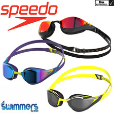 SPEEDO FASTSKIN PURE FOCUS MIRROR ELITE RACE SWIMMING GOGGLES WITH BOX FREE P&P