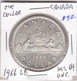 1966 Canada Silver Dollar UNC
