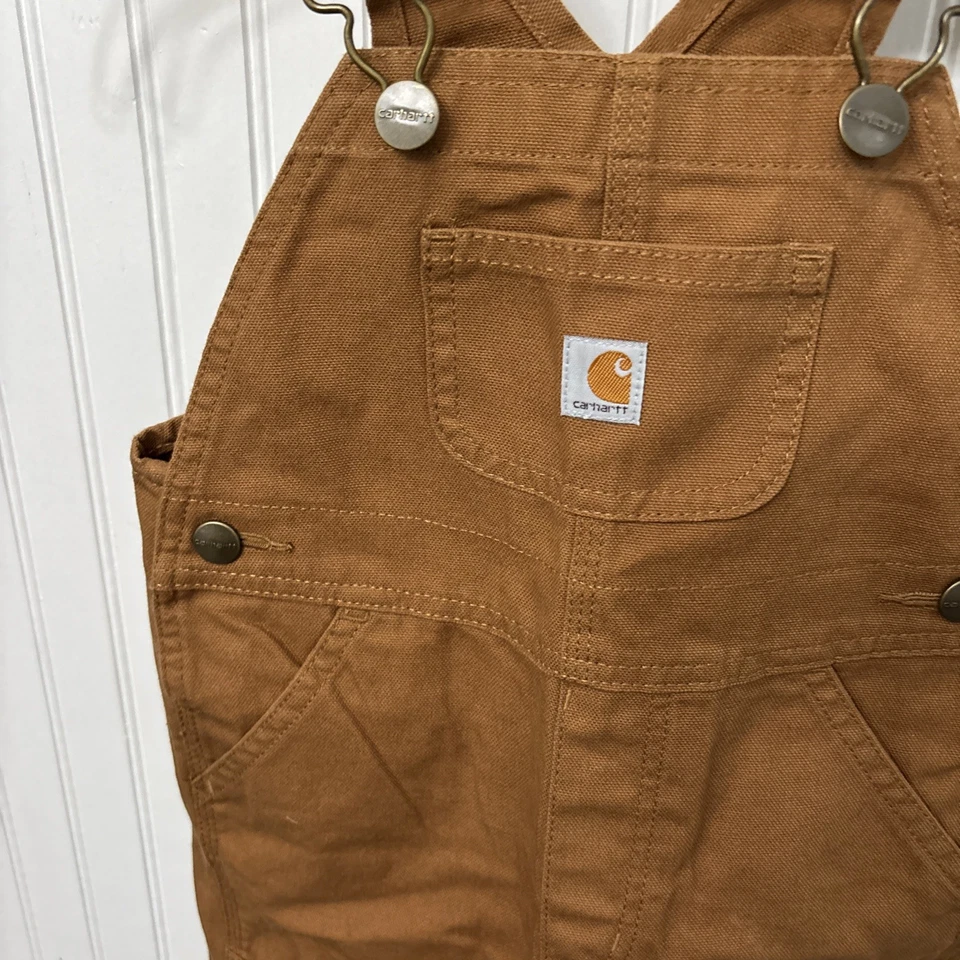 Mono con tirantes Carhartt bebé niño marrón pato talla 24M unisex nuevo sin etiquetas Foto 4 de 4