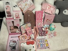 Huge Hello Kitty Sanrio Gift Set Bundle 20 Pieces New Stationery Plush Beauty A