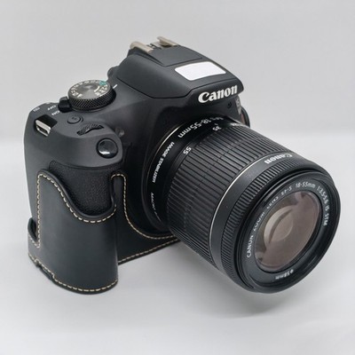 Leather Half Case Grip for Canon Eos 1300D 1500D 550D Rebel T6 T7 T2i Camera