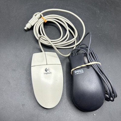 Vintage Dell by Microsoft IntelliMouse And Logitech OEM Mouse Lot