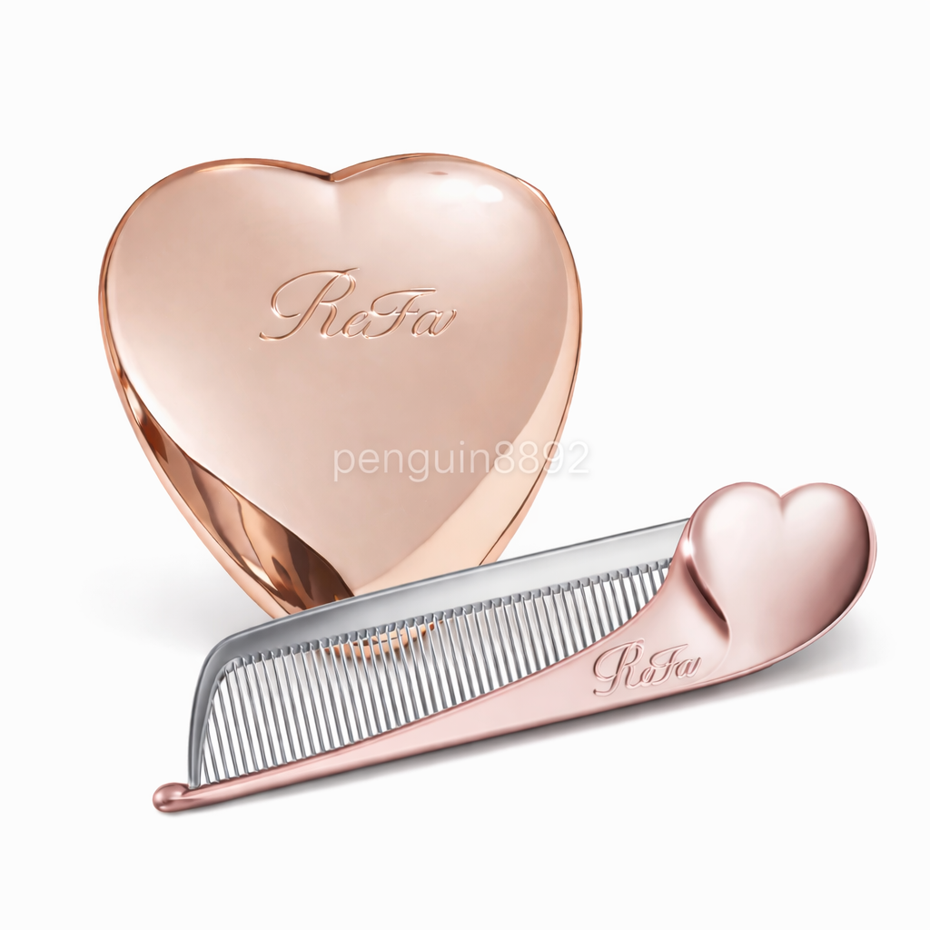 ReFa Heart Comb Aira Heart Mirror Folding Hair Brush Set Compact
