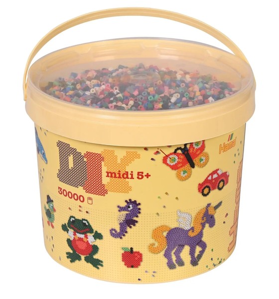 Hama 181-67 - Eimer Mit Ca. 30000 Midi-BüGelperlen, Volltonmix | Deutsch | 2024-image