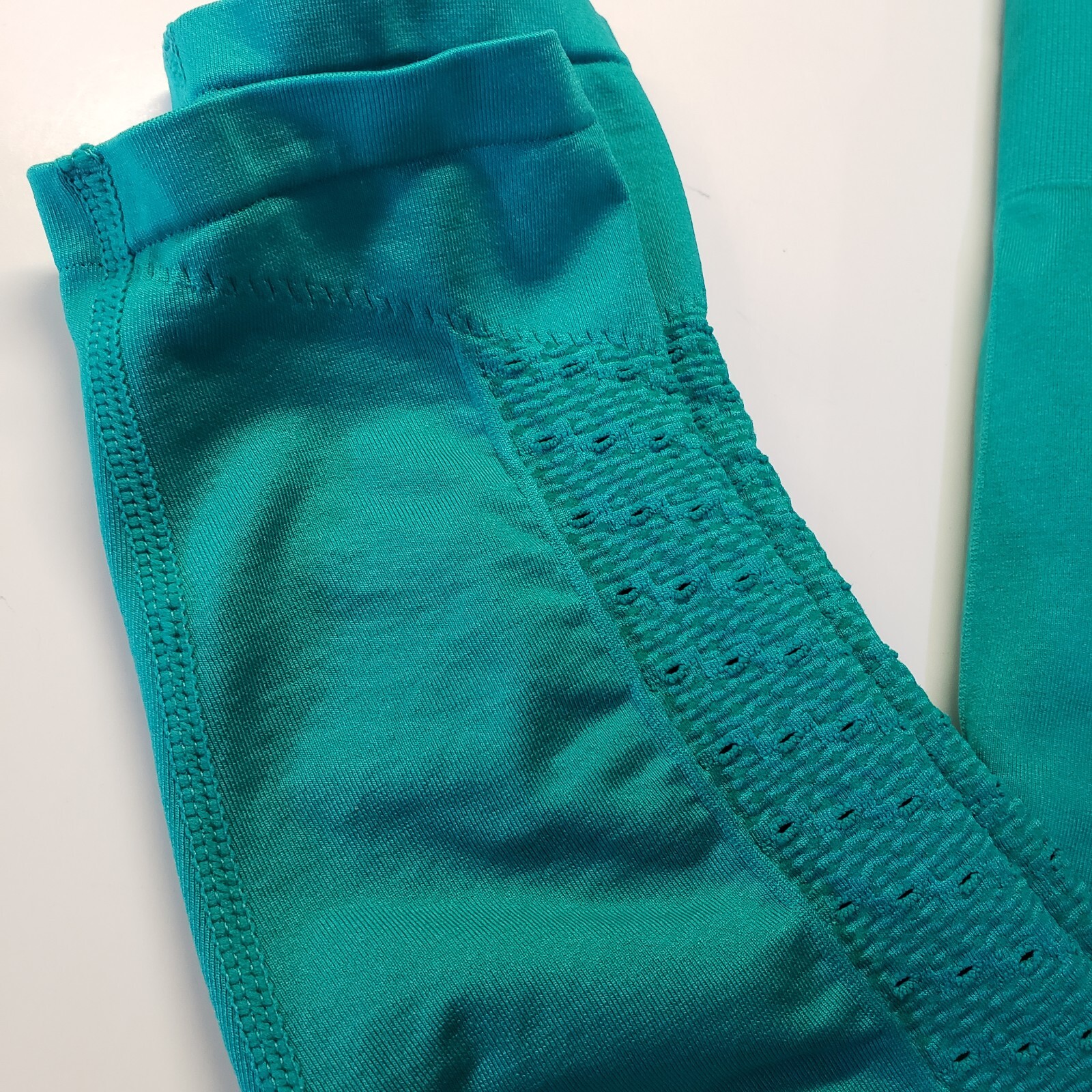 Fabletics Small Green Compression Perforated Legg… - image 6