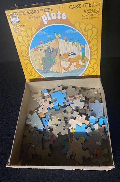 Walt Disney Pluto Western Publishing Round 125 Pieces Jigsaw Puzzle 20" - Image 4 of 4