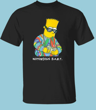 Bart Simpson Notorious Men T-shirt Black Unisex Sizes S  to 5XL JJ3474