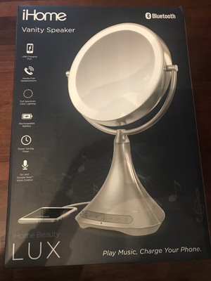 ihome 9 vanity mirror bluetooth speaker