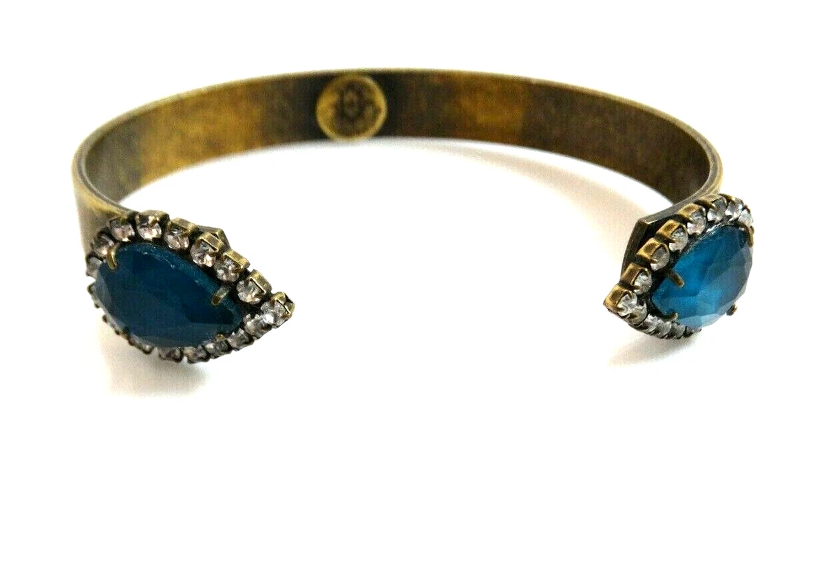 Loren Hope Bracelet Blue and White Crystal Cuff eBay