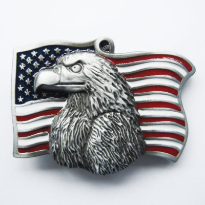 EAGLE Flag Gürtelschnalle Buckle Wechselschnalle Western US Country Cowboy Adler