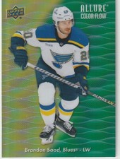 2023-24 Upper Deck Allure #CF-30 Brandon Saad Color Flow - Yellow-Green